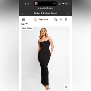 Original Popilush Built-In Shapewear Slip Maxi Lounge Dress